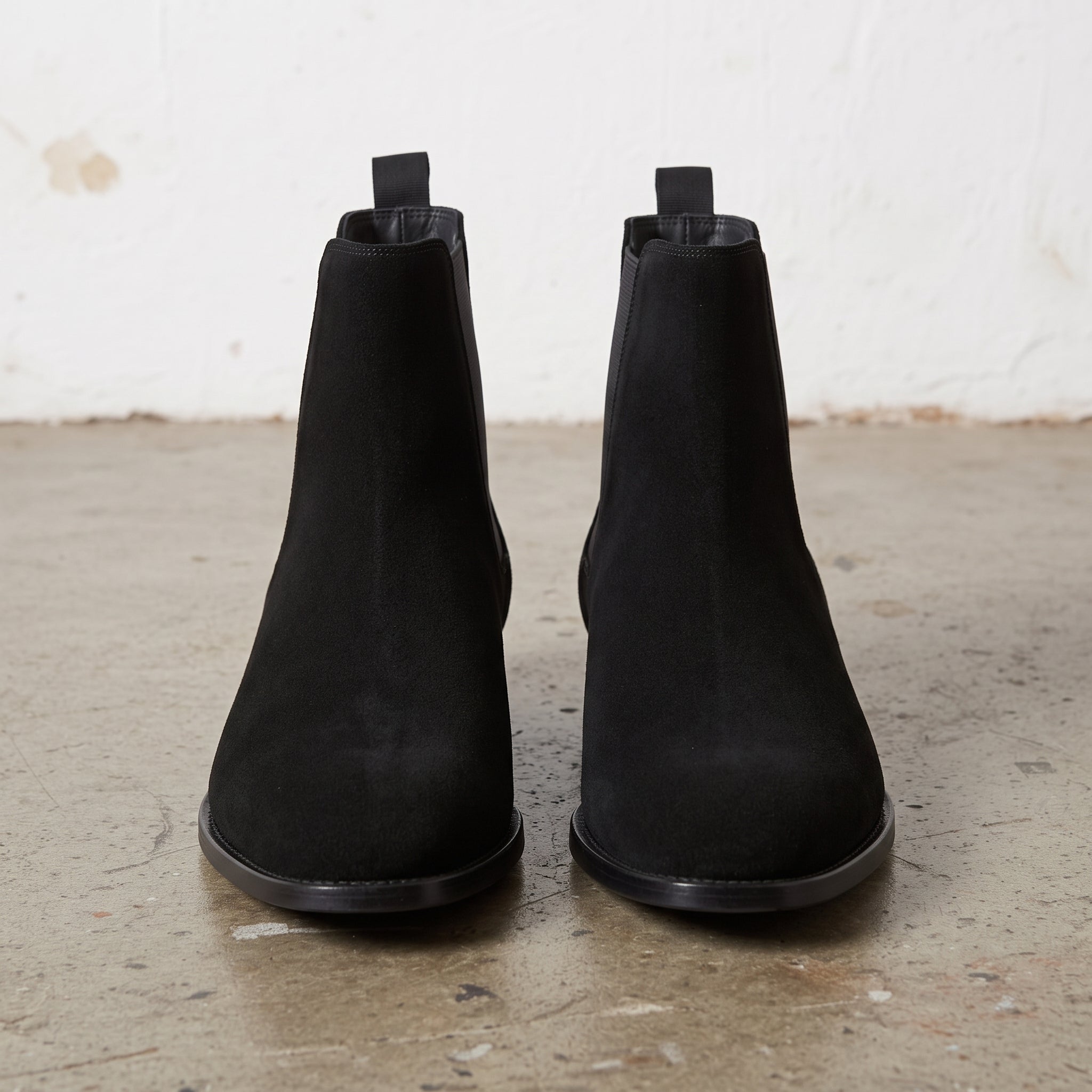 Men's Black Suede Chelsea Boots — Cardell