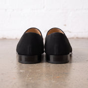 Men's Black Suede Leather Tassel Loafers — Burton