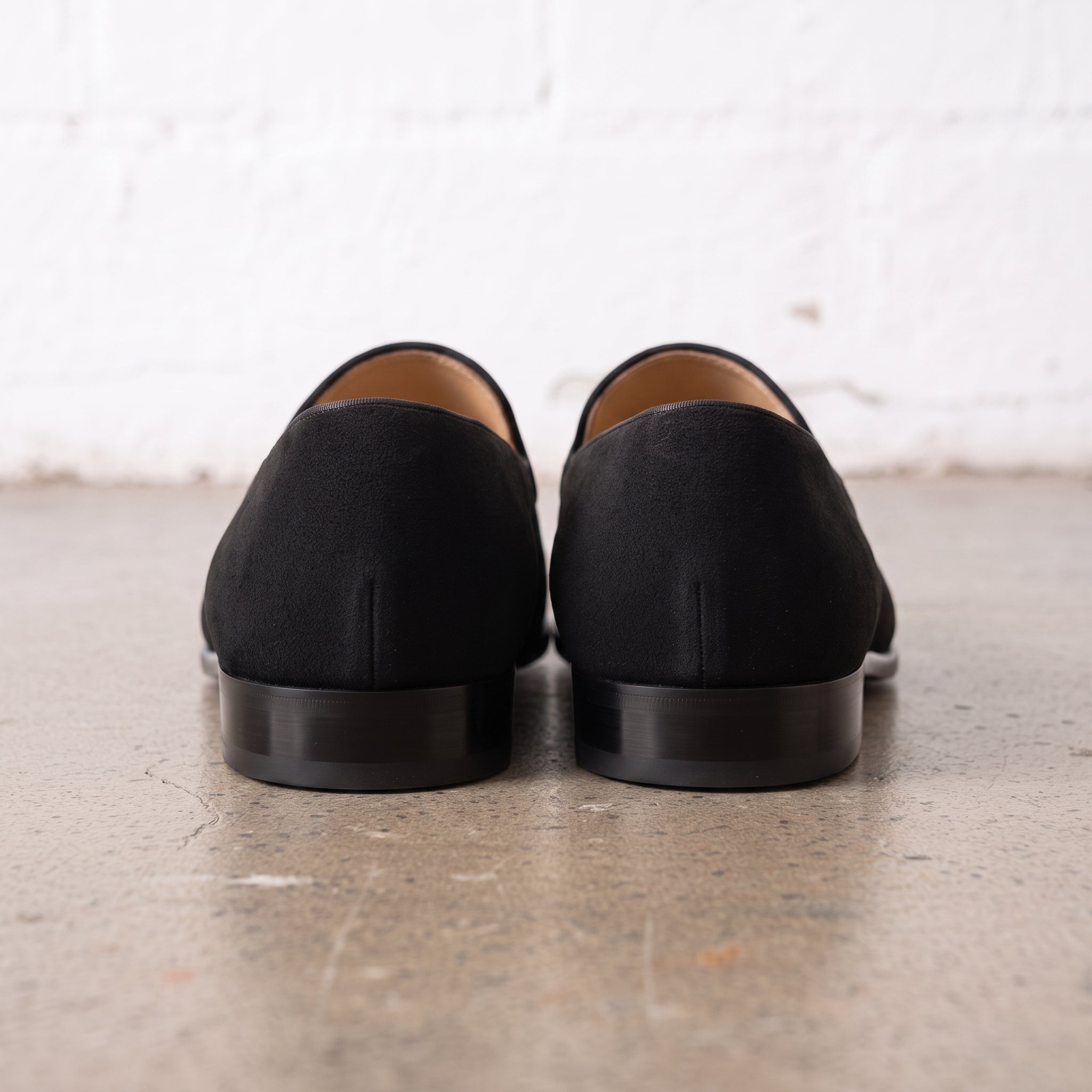 Men's Black Suede Leather Tassel Loafers — Burton