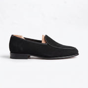Men's Black Suede Penny Loafers — Risley — Risley