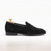 Men's Black Suede Penny Loafers — Sherlock