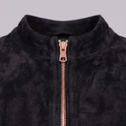 Men's Black Suede Slim Fit Jacket — Sedgley