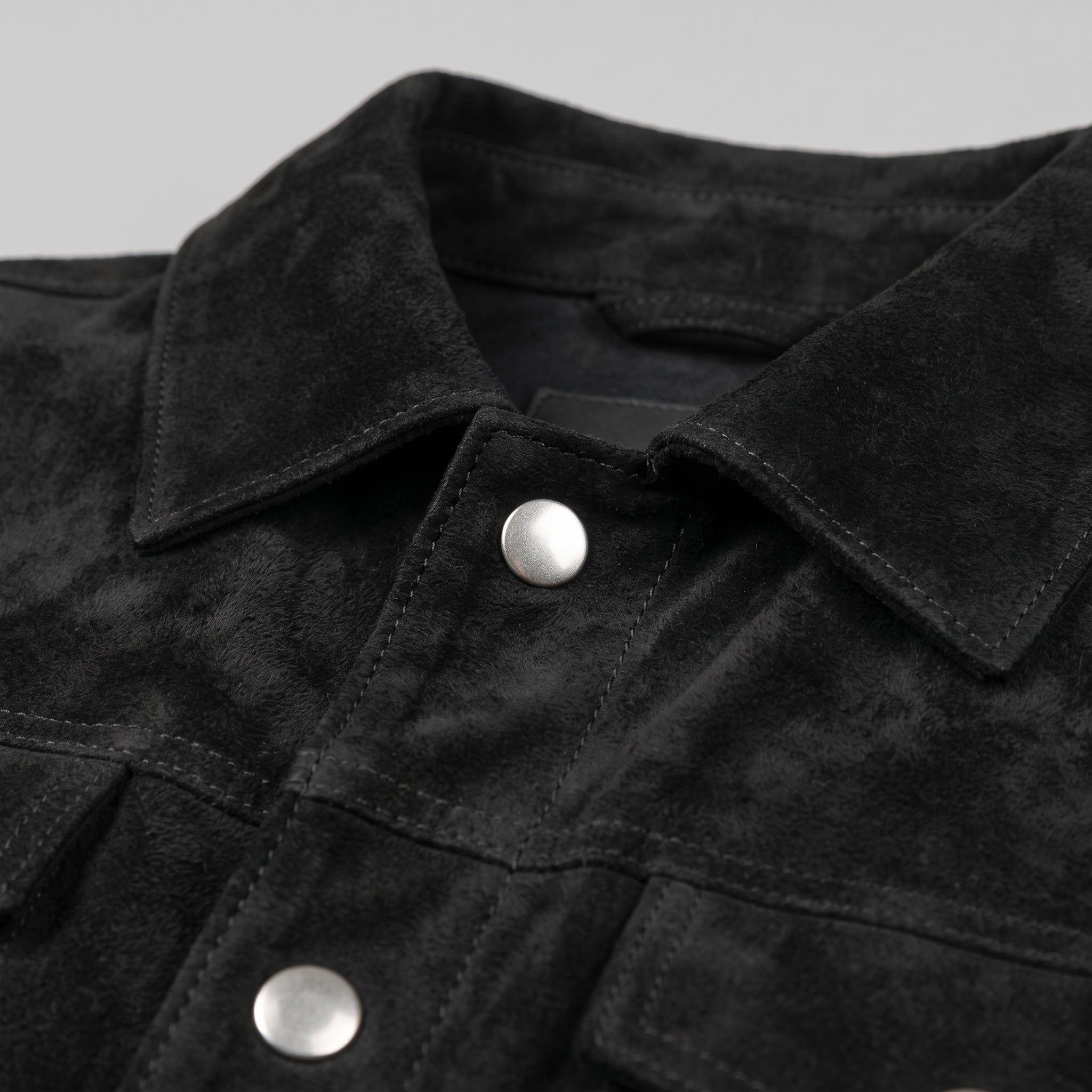 Men's Black Suede Trucker Jacket — Gladwell