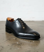 Mens Black tuxedo shoes, Men leather Oxford shoes, shoes for men - detail-view-showing-texture