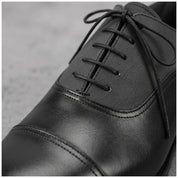 Men's Black Two-Tone Cap-Toe Leather Oxfords — Hastings — Hastings