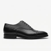 Men's Black Two-Tone Cap-Toe Leather Oxfords — Hastings — Hastings