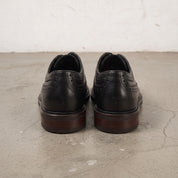 Men's Black Wingtip Leather Derbys — Farsley