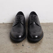 Men's Black Wingtip Leather Derbys — Yardley — Yardley