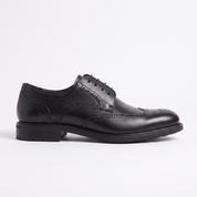 Men's Black Wingtip Leather Derbys — Yardley — Yardley