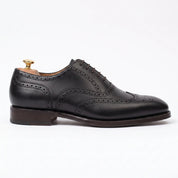 Men's Black Wingtip Leather Oxfords — Dingley