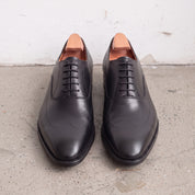 Men's Black Wingtip Leather Oxfords — Hutchinson