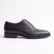 Men's Black Wingtip Leather Oxfords — Hutchinson