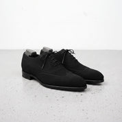 Men's Black Wingtip Suede Oxfords — Beckwith