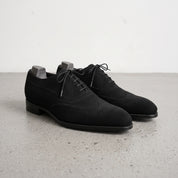 Men's Black Wingtip Suede Oxfords — Beckwith
