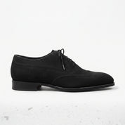 Men's Black Wingtip Suede Oxfords — Beckwith