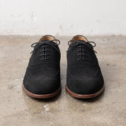 Men's Black Wingtip Suede Oxfords — Galsworthy
