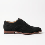 Men's Black Wingtip Suede Oxfords — Galsworthy