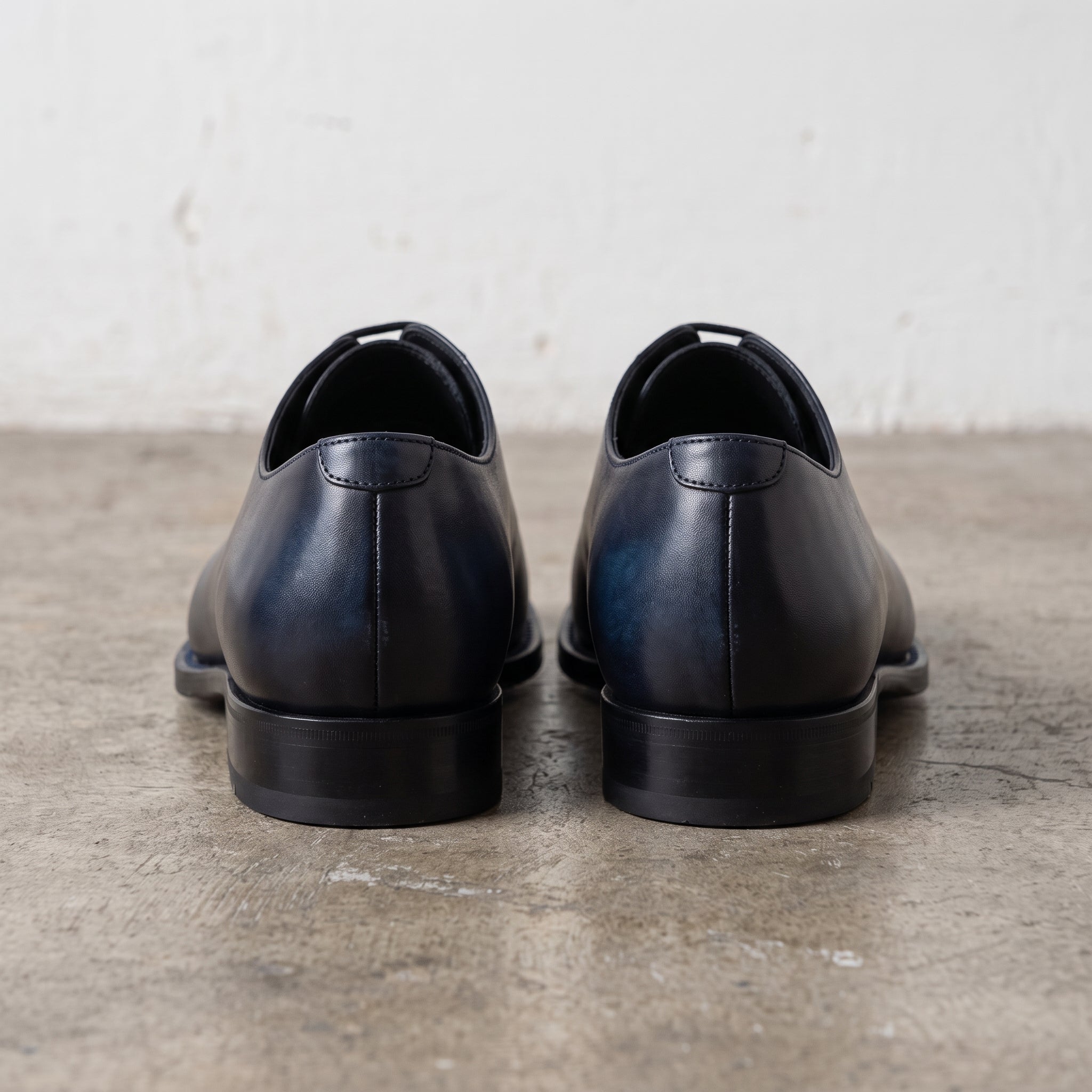 Men's Blue Cap-Toe Leather Oxfords — Hutton