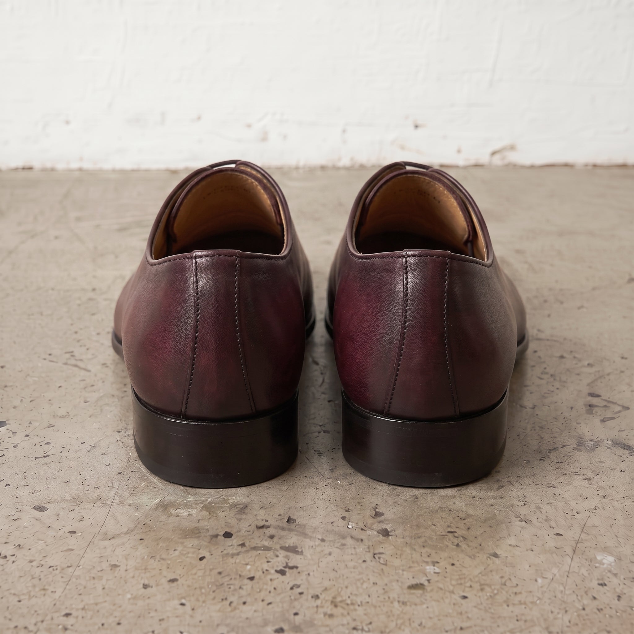 Men's Burgundy and Black Leather Oxfords — Deaton