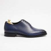 Men's Blue Cap-Toe Leather Oxfords — Garfield