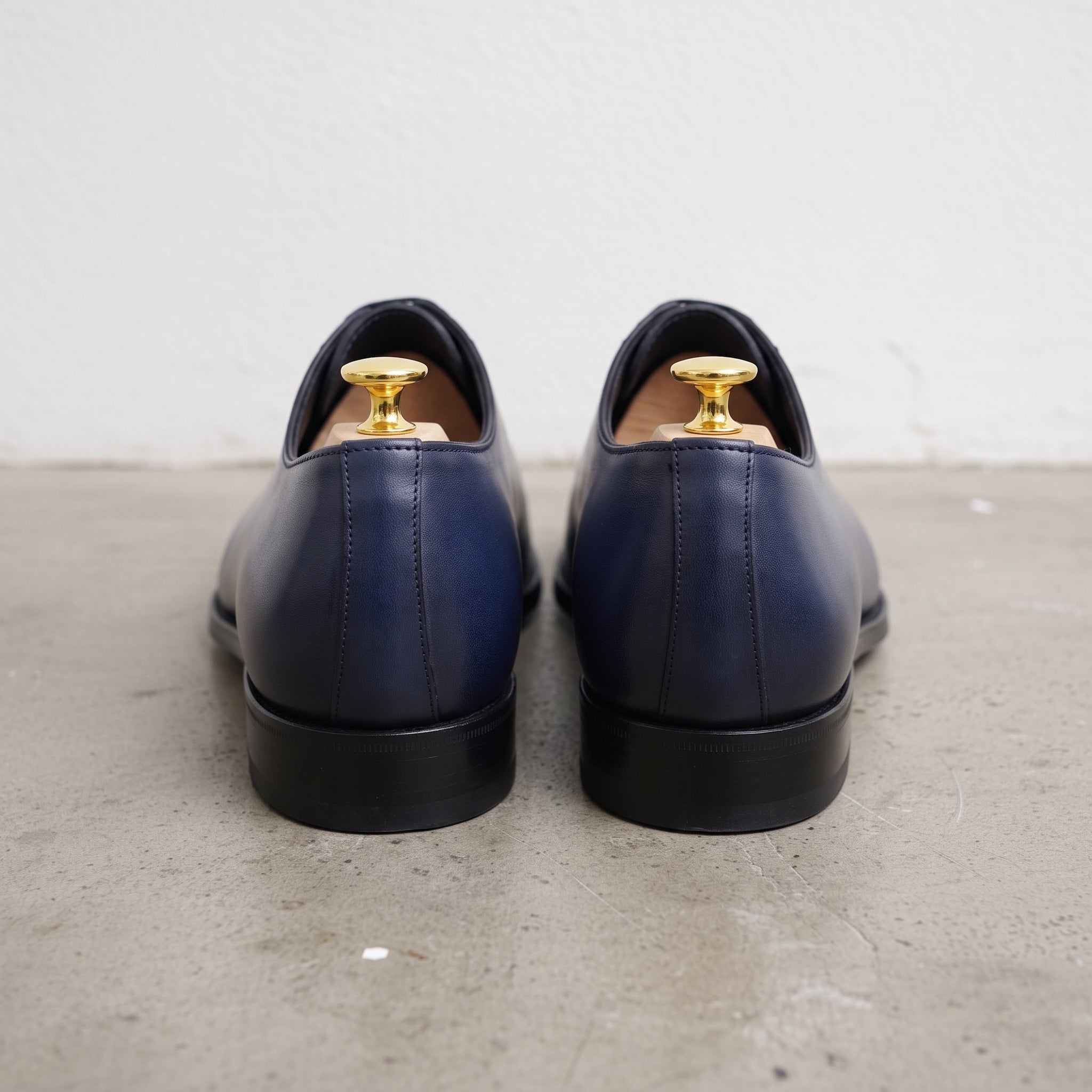 Men's Blue Cap-Toe Leather Oxfords — Garfield