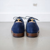 Men's Blue Wingtip Suede Oxfords — Galsworthy