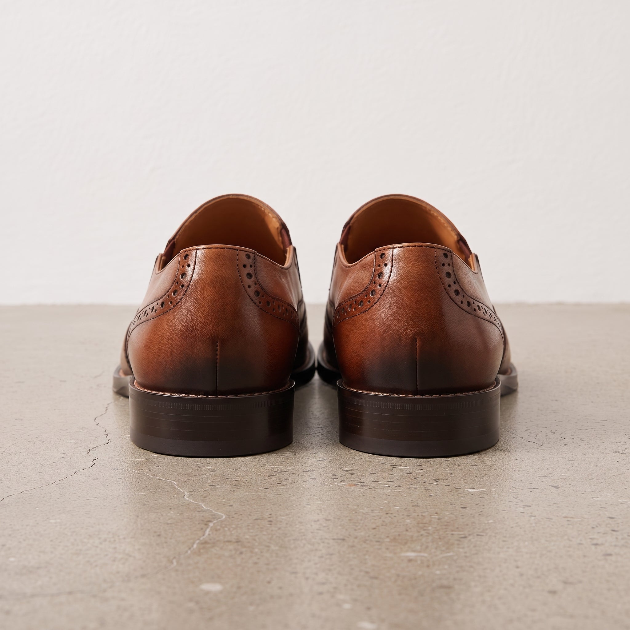 Men's Brown and Dark Brown Leather Loafers — Bethersden