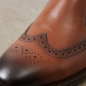 Men's Brown and Dark Brown Leather Loafers — Bethersden