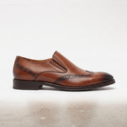Men's Brown and Dark Brown Leather Loafers — Bethersden