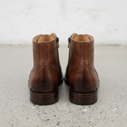 Men's Brown and Tan Wingtip Leather Oxford Boots — Bulmer