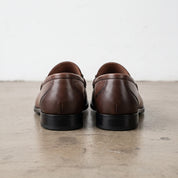 Men's Brown Apron-Toe Leather Bit Loafers — Austwick