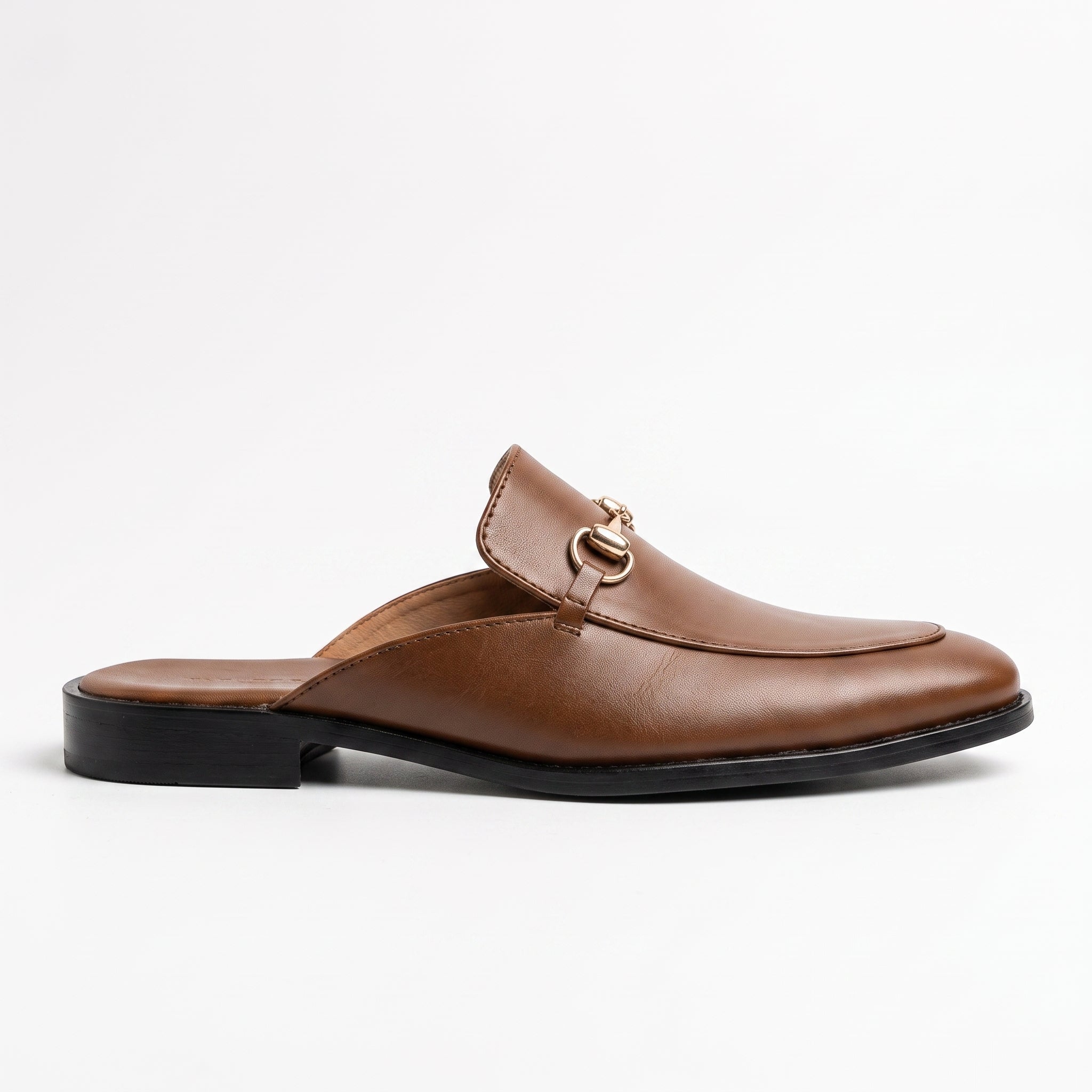 Men's Brown Apron-Toe Leather Bit Loafers — Gladstone