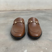 Men's Brown Apron-Toe Leather Bit Loafers — Gladstone