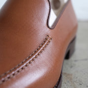 Men's Brown Apron-Toe Leather Moccasins — Willoughby