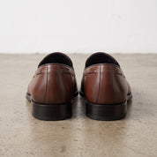 Men's Brown Apron-Toe Leather Tassel Loafers — Armitage
