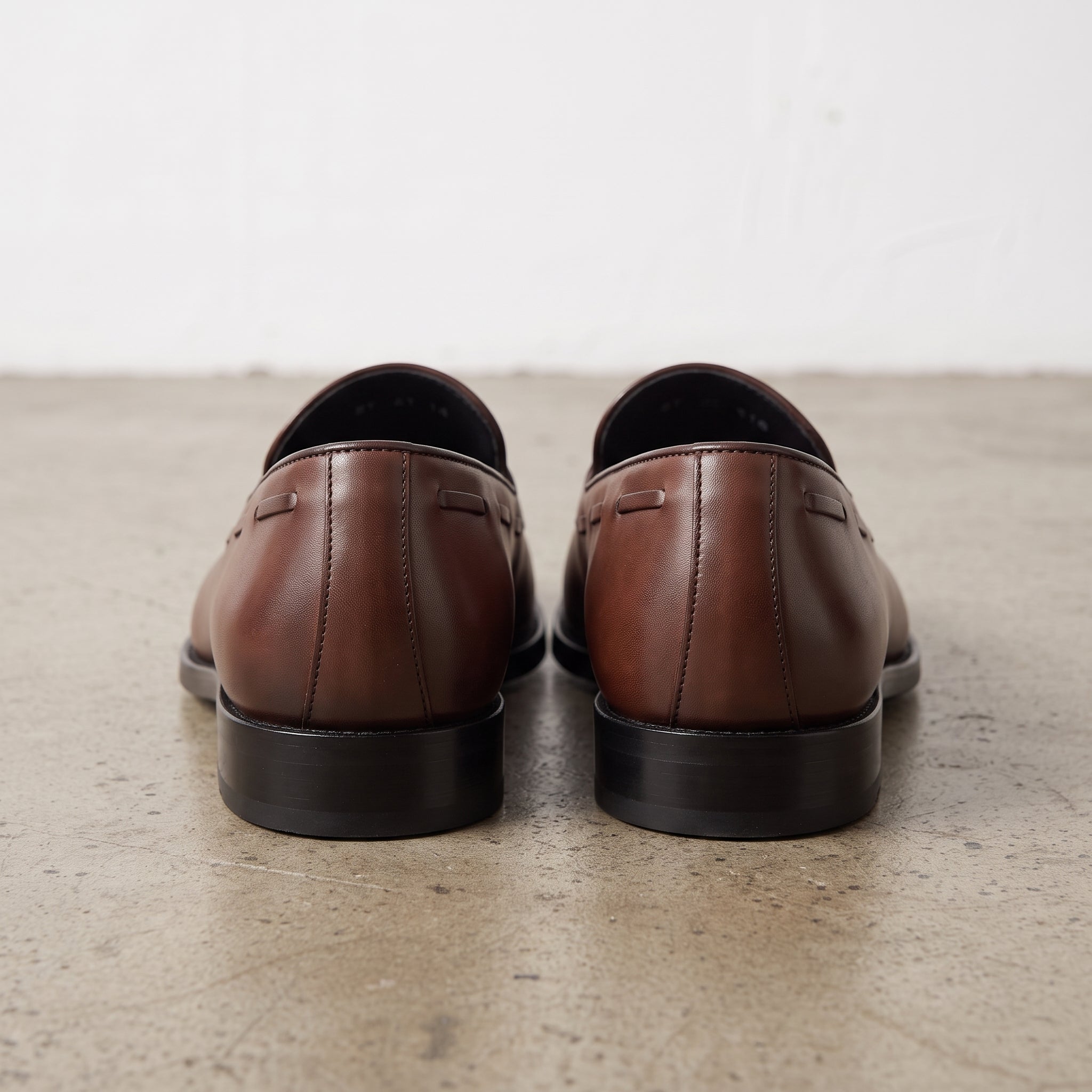 Men's Brown Apron-Toe Leather Tassel Loafers — Armitage