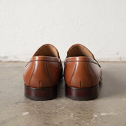 Men's Brown Apron-Toe Leather Tassel Loafers — Congleton