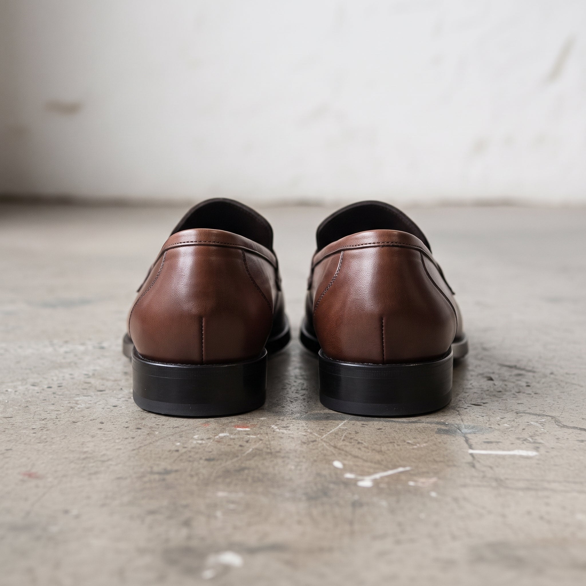 Men's Brown Apron-Toe Leather Tassel Loafers — Eastwood