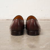 Men's Brown Apron-Toe Leather Tassel Loafers — Gissing