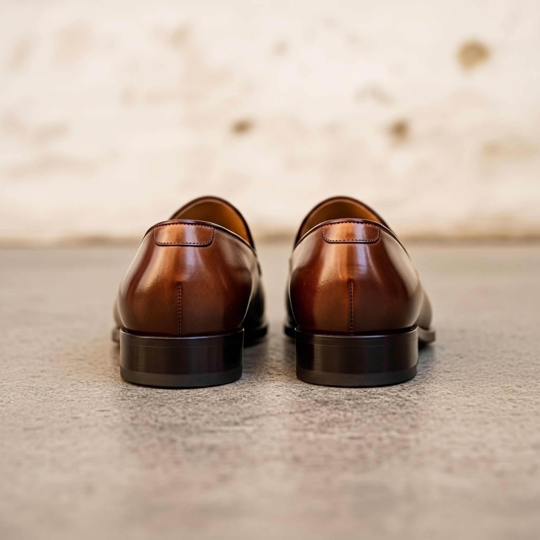 Men's Brown Apron-Toe Leather Tassel Loafers — Linley