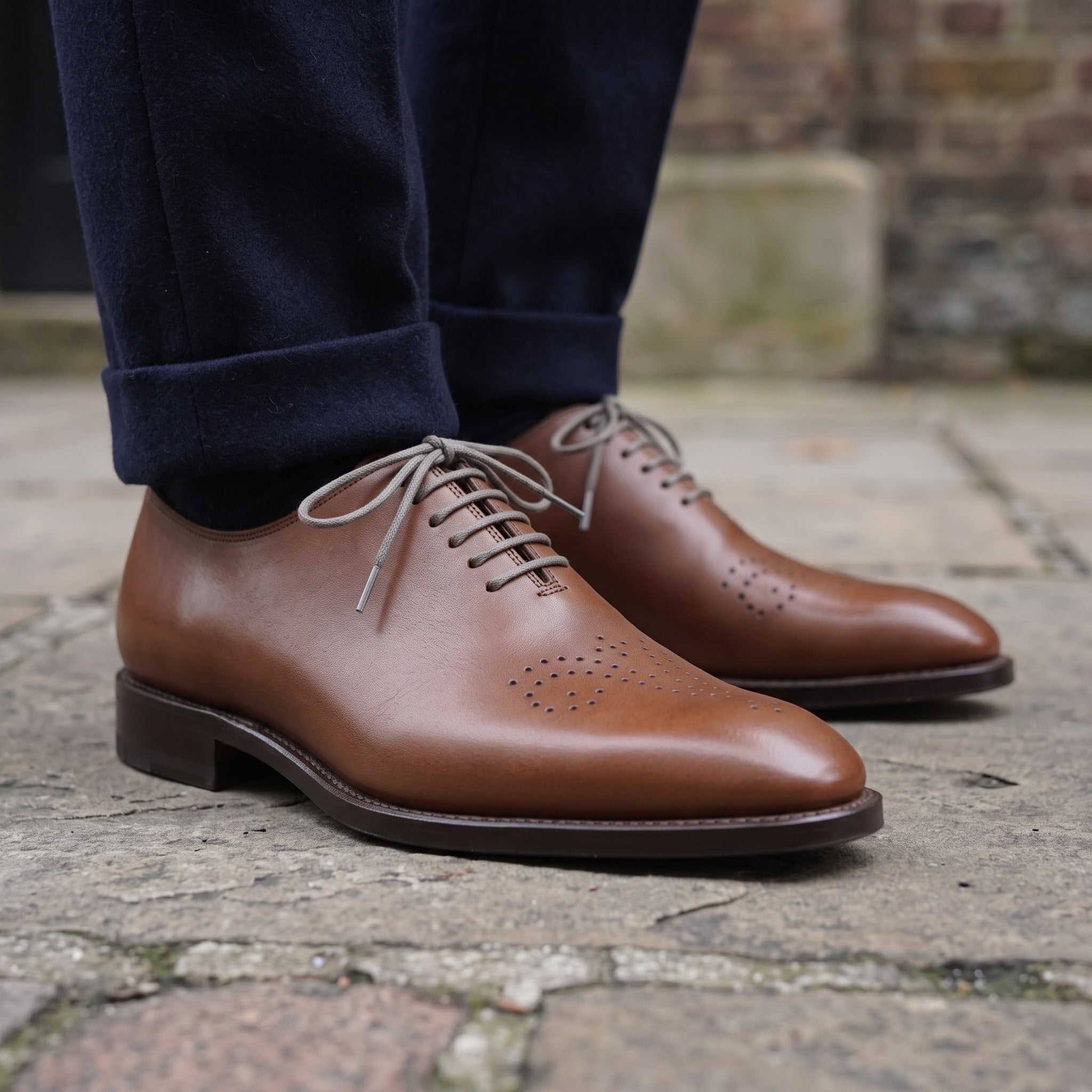 Men's Brown Brogue Leather Oxfords — Chadburn — Chadburn