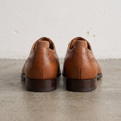 Men's Brown Cap-Toe Brogue Leather Oxfords — Beachampton