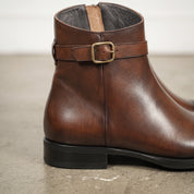 Men's Brown Cap-Toe Leather Jodhpur Boots — Reynolds
