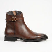 Men's Brown Cap-Toe Leather Jodhpur Boots — Reynolds