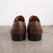 Men's Brown Cap-Toe Leather Oxfords — Churwell