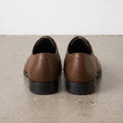 Men's Brown Cap-Toe Leather Oxfords — Oakes