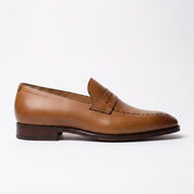 Men's Tan Leather Penny Loafers — Witham