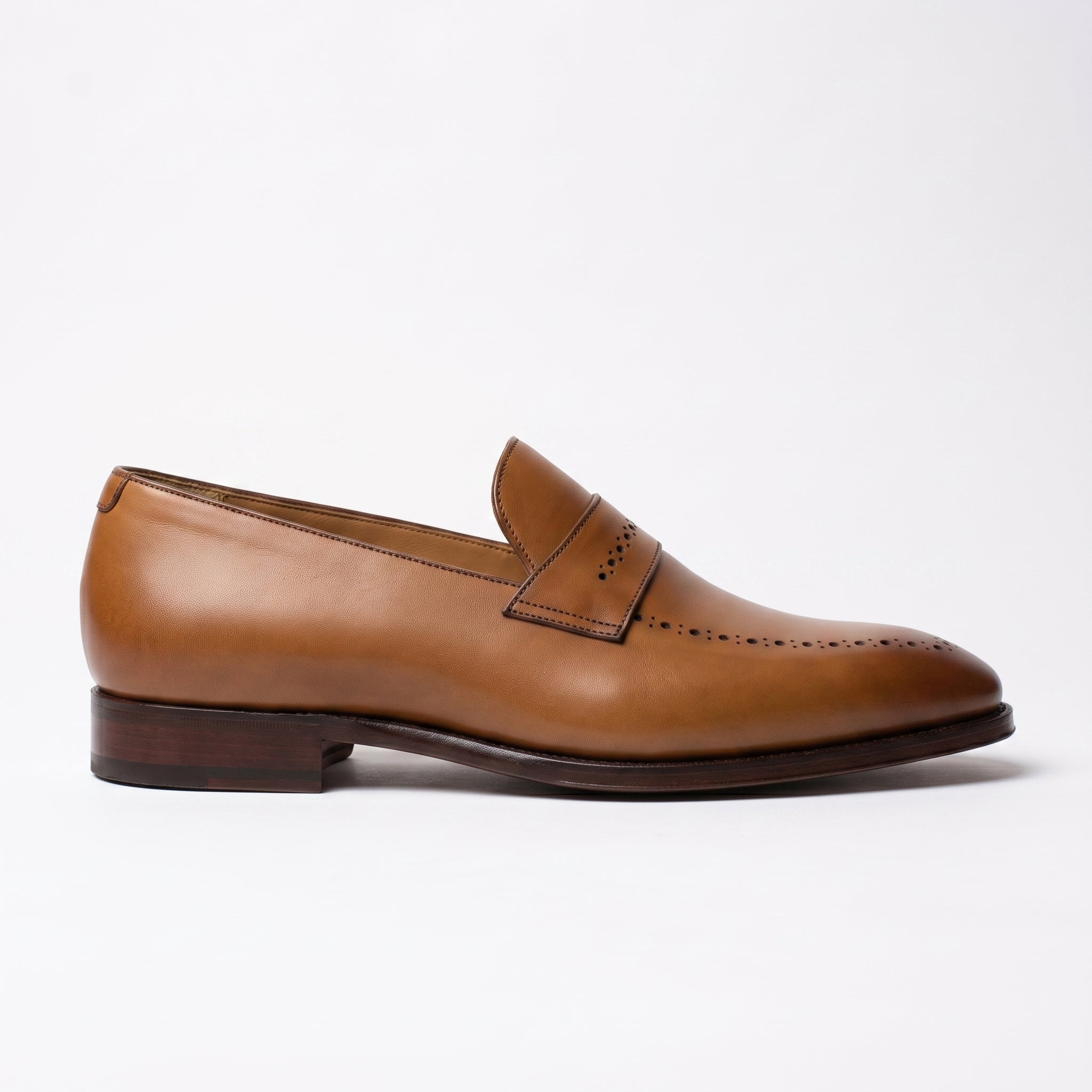 Men's Tan Leather Penny Loafers — Witham