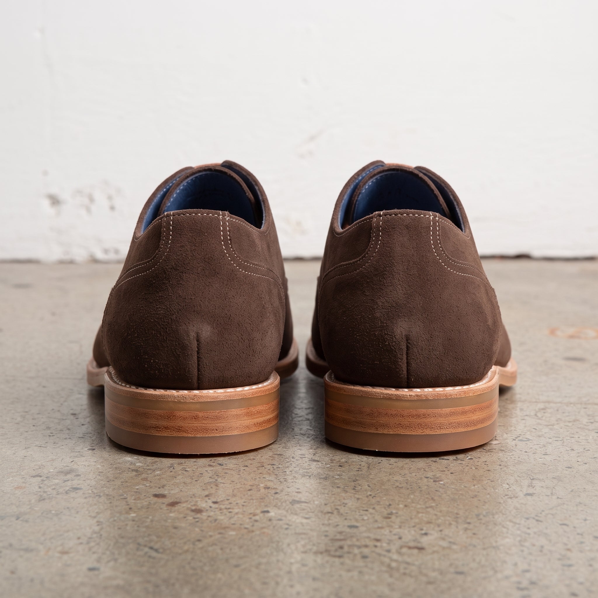 Men's Brown Cap-Toe Suede Oxfords — Ashfield