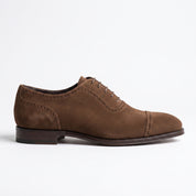 Men's Brown Cap-Toe Suede Oxfords — Humber